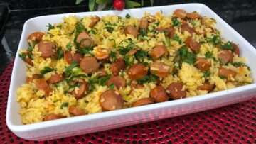 Baked Rice with Sausage and Vegetables